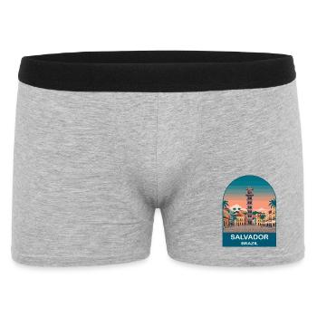 Salvador Brazil Pelourinho Travel Poster Art - Men's Boxer Shorts - heather grey - Front