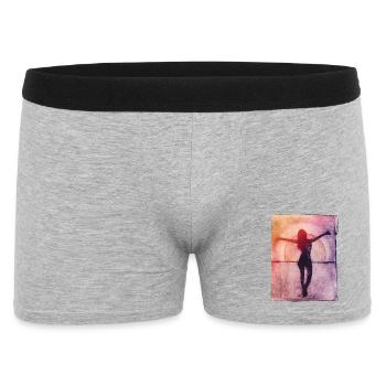 Woman by the Sea - Hand Carved Printable - Men's Boxer Shorts - heather grey - Front