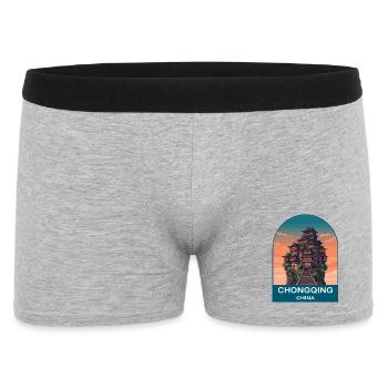 Affiche de voyage vintage de Chongqing, Chine Hongyadong - Boxer Homme - gris chiné - Devant