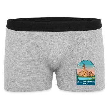 Belo Horizonte Brazil Vintage Travel Poster - Men's Boxer Shorts - heather grey - Front