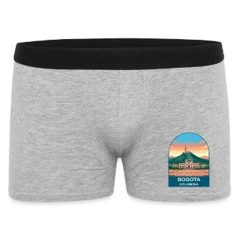 Bogota Colombia Skyline Vintage Travel Art - Men's Boxer Shorts - heather grey - Front