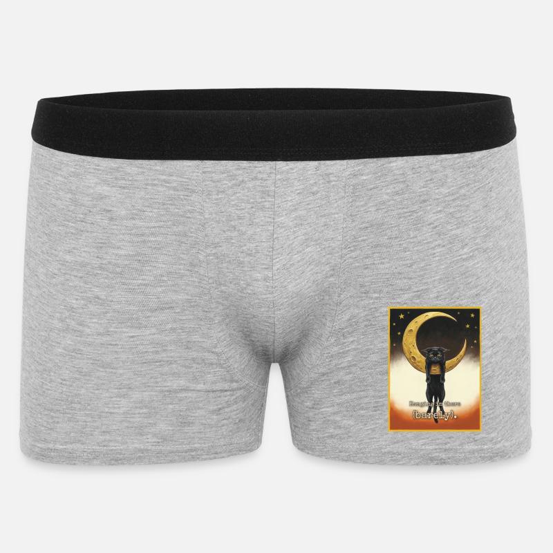 Barely Hanging Cat - Men's Boxer Shorts - heather grey