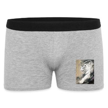 The Steel Wind: Baihu – Cutting Breath - Men's Boxer Shorts - heather grey - Front
