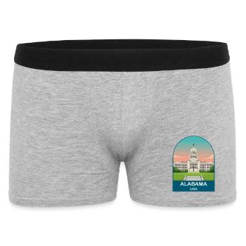 Alabama USA Vintage Travel Poster Art - Men's Boxer Shorts - heather grey - Front