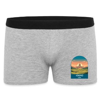 Art d’affiches de voyage vintage Idaho USA - Boxer Homme - gris chiné - Devant