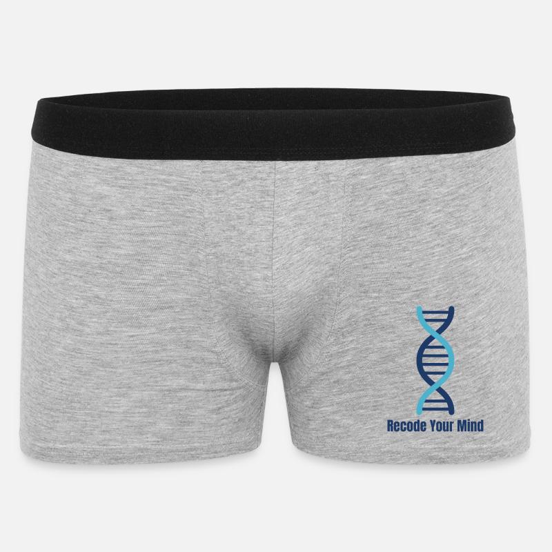 Recode Your Mind DNA Mindset - Männer Boxer Shorts - Grau meliert
