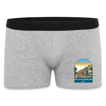 South Carolina USA Vintage Travel Poster - Men's Boxer Shorts - heather grey - Front