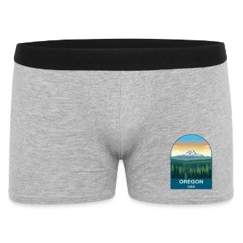 Oregon USA Vintage Reiseplakat-Kunst - Männer Boxer Shorts - Grau meliert - Vorne
