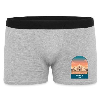 Art d’affiches de voyage vintage Texas USA - Boxer Homme - gris chiné - Devant