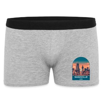 Nashville USA Vintage Travel Poster Art - Men's Boxer Shorts - heather grey - Front