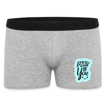 I'm So Proud Of You Heartily Encouraging Saying - Men's Boxer Shorts - heather grey - Front