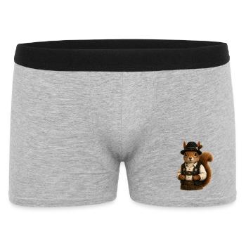 Écureuil de la Forêt-Noire en costume masculin - Boxer Homme - gris chiné - Devant