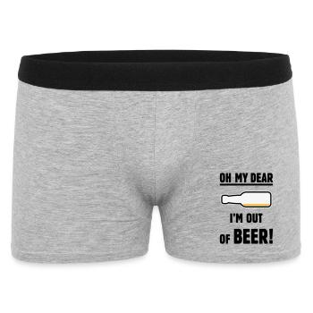 Oh My Dear – I’m Out Of Beer! (Ale Lager / POS 3C) - Men's Boxer Shorts - heather grey - Front