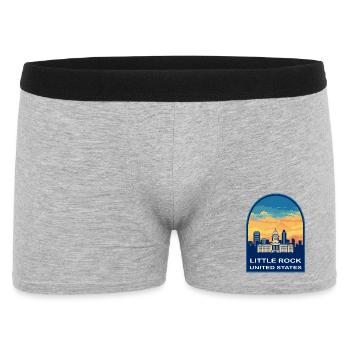 Little Rock, Arkansas Capitol Sunset Reiseabzeichen - Männer Boxer Shorts - Grau meliert - Vorne