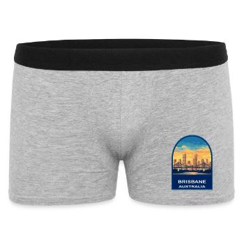 Brisbane Story Bridge Australia Skyline Sunset - Men's Boxer Shorts - heather grey - Front