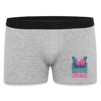 Lemonade Hands Bleu Rose Rétro - Boxer Homme - gris chiné - Devant