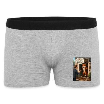 No Fox Given – Funny Angry Fox Cartoon - Men's Boxer Shorts - heather grey - Front