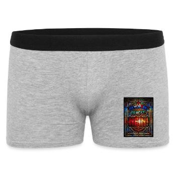 Bevor du fragst. Nein. - Männer Boxer Shorts - Grau meliert - Vorne