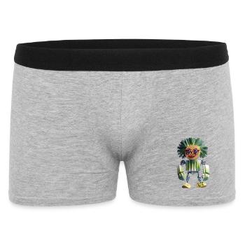 Personnage drôle de l’Homme Poireau - Boxer Homme - gris chiné - Devant