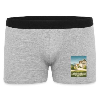 Sankt Fickdichdoch - Postkartenmotiv - Männer Boxer Shorts - Grau meliert - Vorne