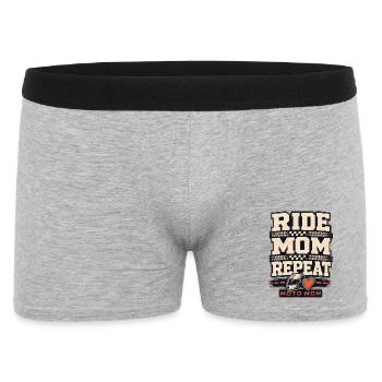 Moman au bord de la piste Moto Mama, Moto Mom Répétée Moto - Boxer Homme - gris chiné - Devant