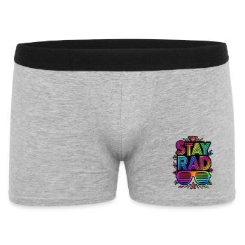80's Costume 80er Jahre - Männer Boxer Shorts - Grau meliert - Vorne