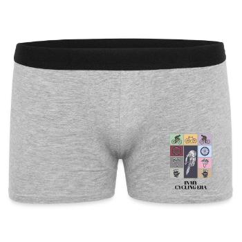 In meiner Radfahrer-Ära lustiges Radfahrer-Shirt - Männer Boxer Shorts - Grau meliert - Vorne