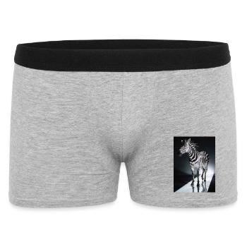 Zebra Light Trail - Men's Boxer Shorts - heather grey - Front