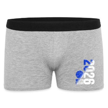 Basketball Master Shirt 2026, blue white - Men's Boxer Shorts - heather grey - Front
