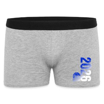 Basketball Master Shirt 2026, blue white - Men's Boxer Shorts - heather grey - Front