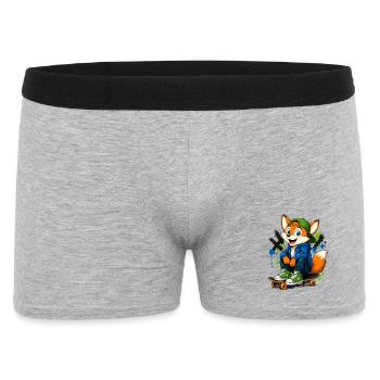 08_Miofox_Skater - Männer Boxer Shorts - Grau meliert - Vorne