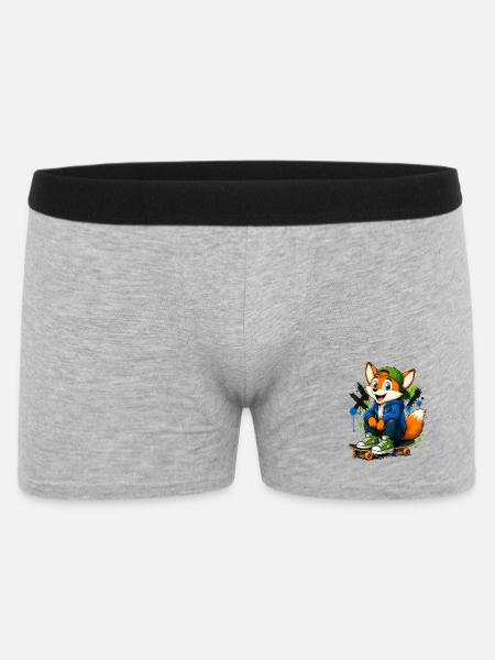 08_Miofox_Skater - Männer Boxer Shorts - Grau meliert