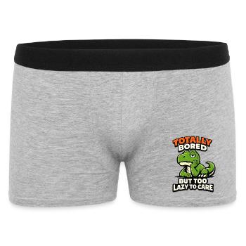 Seriously Bored Dinosaur - Men's Boxer Shorts - heather grey - Front