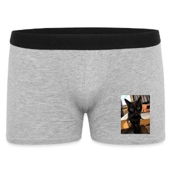 Nachtkater Blick - Men's Boxer Shorts - heather grey - Front