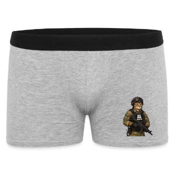 Ukraine Cat with NAFO patch - Men's Boxer Shorts - heather grey - Front