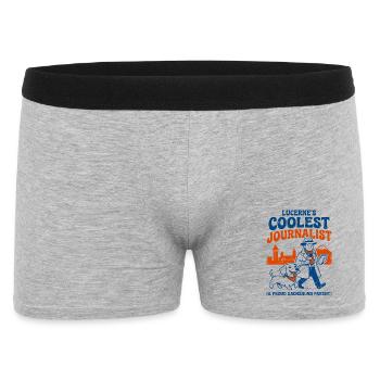 Lucernes Reporter-Dackel - Männer Boxer Shorts - Grau meliert - Vorne