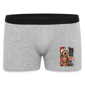 Miaou signifie « maintenant », pas plus tard – Lautstarke Bengal - Boxer Homme - gris chiné - Devant