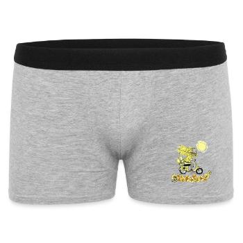 Mr. Yellow on the motorbike - Men's Boxer Shorts - heather grey - Front