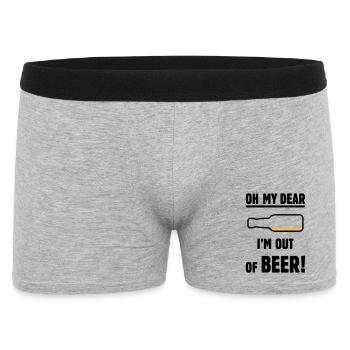 Oh mon cher – je n’ai plus de bière ! (Ale Lager / POS 2C) - Boxer Homme - gris chiné - Devant