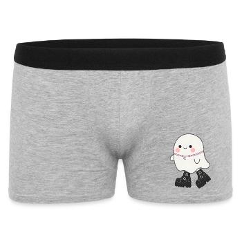 Kawaii Ghost with Platform Boots - Men's Boxer Shorts - heather grey - Front