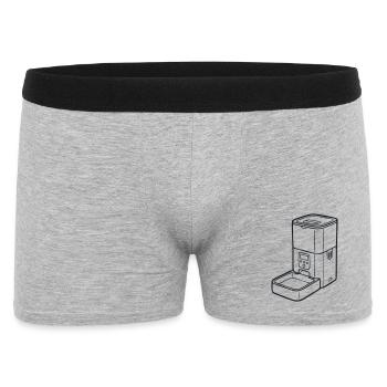 Futterautomat Haustier Grafik - Männer Boxer Shorts - Grau meliert - Vorne