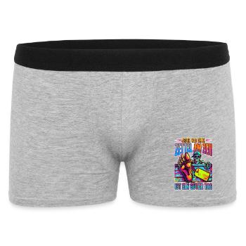 Neon Skelett Zeh Zettel - Männer Boxer Shorts - Grau meliert - Vorne