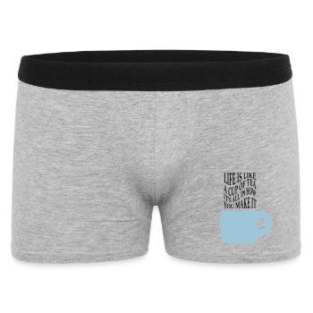 Life like tea - Men's Boxer Shorts - heather grey - Front