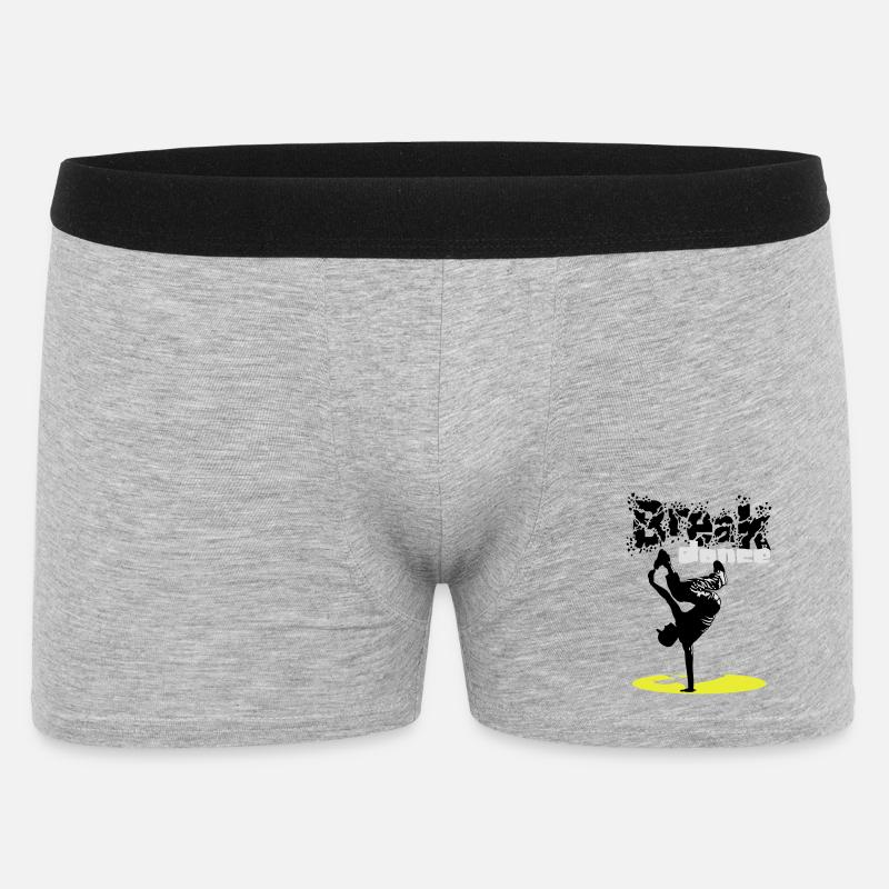 Breakdance flex - Männer Boxer Shorts - Grau meliert