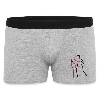 Tango-2 - Männer Boxer Shorts - Grau meliert - Vorne