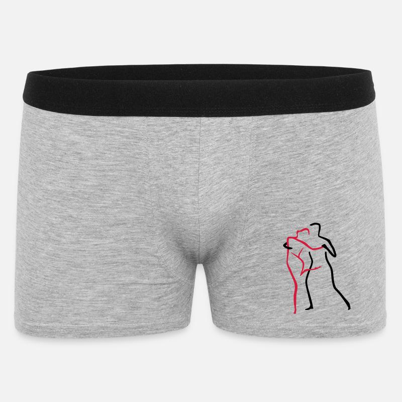 Tango-2 - Männer Boxer Shorts - Grau meliert
