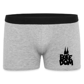 FREEDOM Köln Kölner Dom - Männer Boxer Shorts - Grau meliert - Vorne
