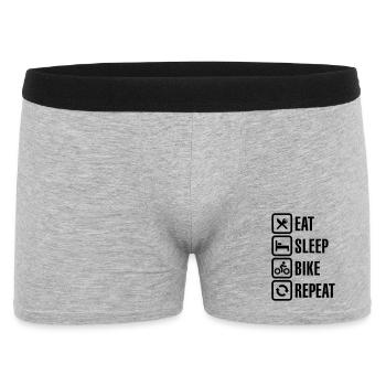 Mangez la répétition de vélo de sommeil - Boxer Homme - gris chiné - Devant