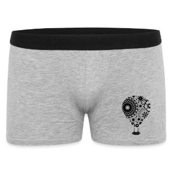 Heißluftballon aus Ornamenten - Männer Boxer Shorts - Grau meliert - Vorne