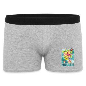 Hawaii Blume Orchidee Aloha - Männer Boxer Shorts - Grau meliert - Vorne